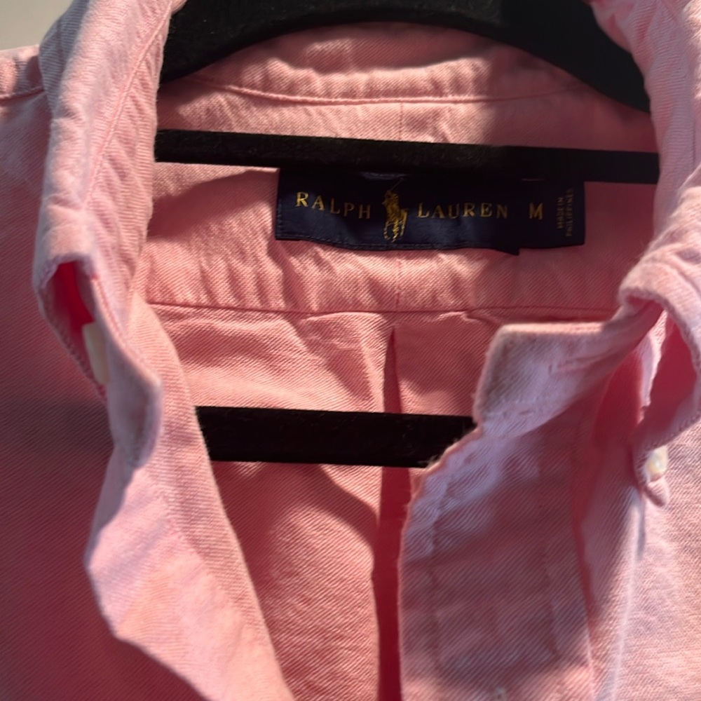 Mens Ralph Lauren pink oxford - Picture 2 of 3